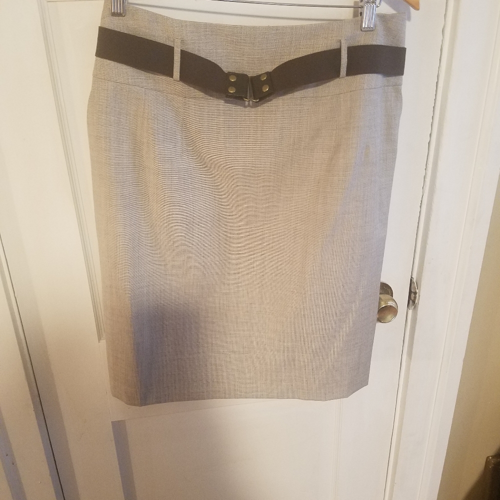 NWOT Tahari Beige/White Skirt